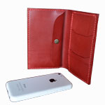 ビジネスiPhoneケース（紙幣・領収書スペース & 名刺入れポケット）<br />Business iPhone Case (with space for notes,receipts & Business Card pockets)